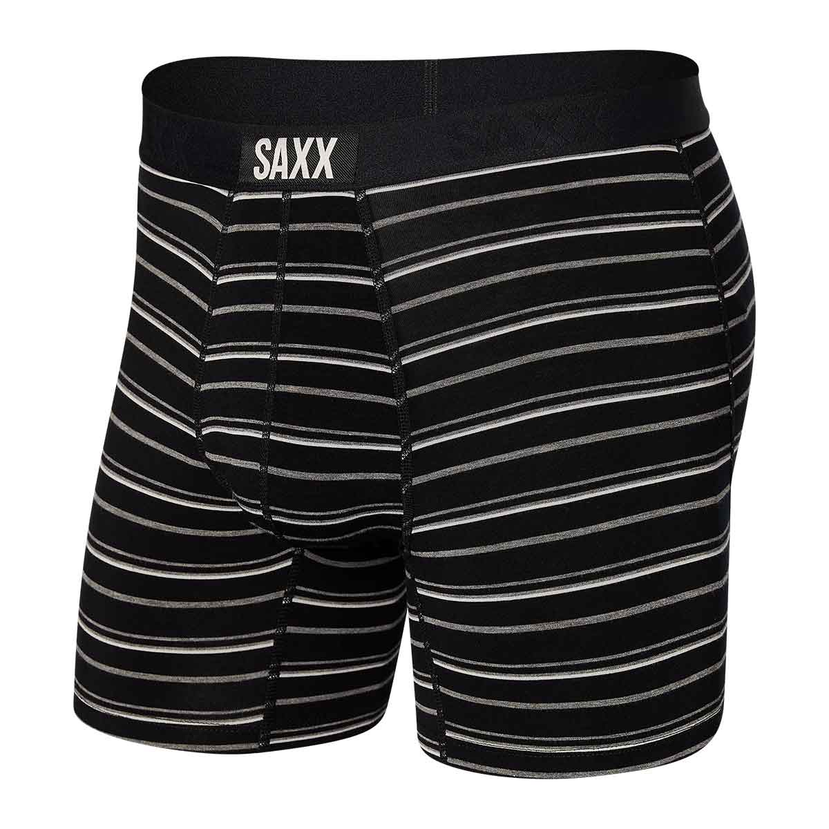 Saxx Vibe Boxer Brief Men's in Black Coast Stripe